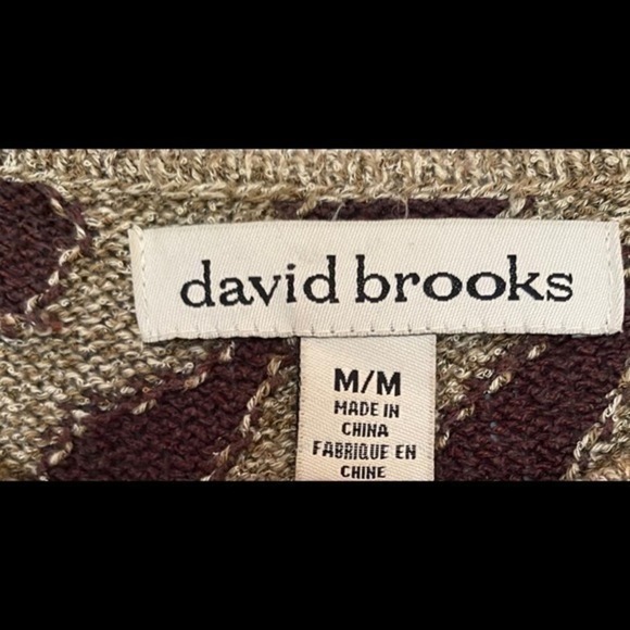 Vintage David Brooks Brown Zebra Stripe Sw… - Picture 5 of 7